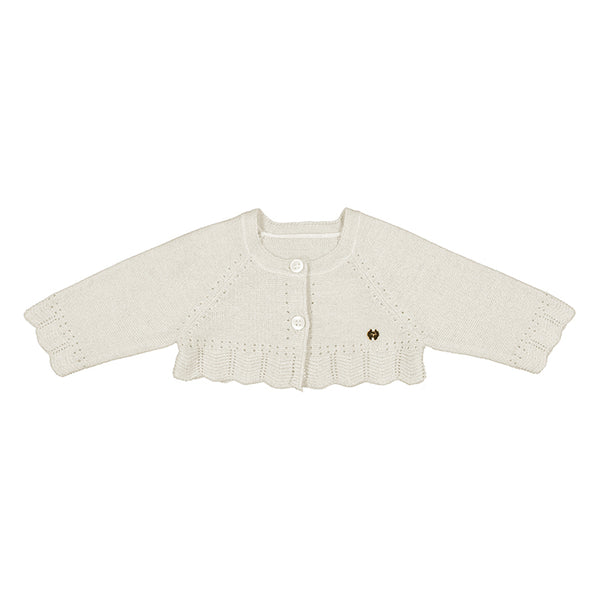 Mayoral Newborn Girl Cropped Cardigan