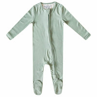 Copper Pearl Zip-Up Footie Pajamas - Briar