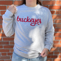 Buckeyes Script Adult Graphic Crewneck