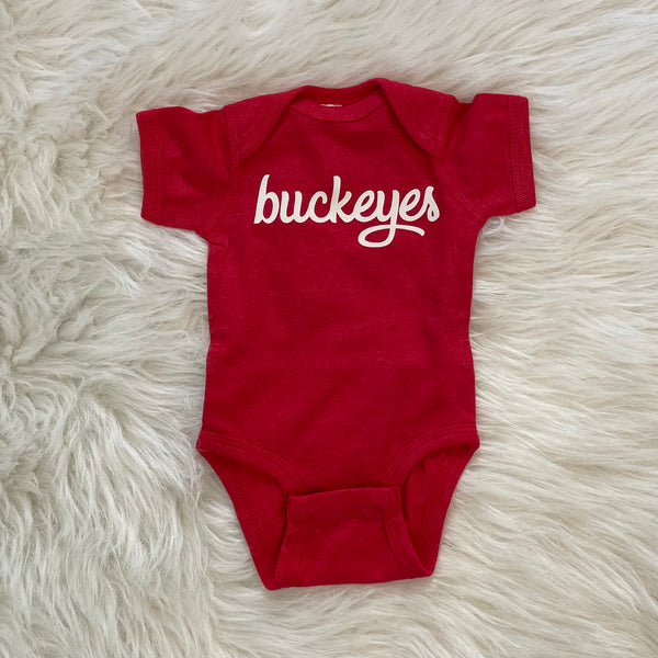 Buckeyes Script Short Sleeve Bodysuit