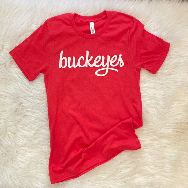 Buckeyes Script Adult Graphic T-Shirt