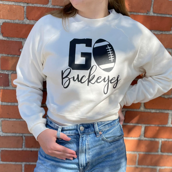 Go Buckeyes Adult Cropped Crewneck