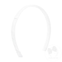 Wee Ones Classic Grosgrain Wrapped Add-a-Bow Girls Headband - White