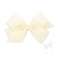Wee Ones Medium Organza Overlay Hair Bow - Off White