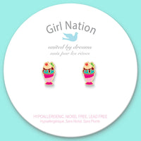 Girl Nation Sundae Supreme Cutie Stud Earrings