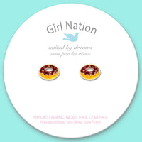 Girl Nation Yummy Donut Cutie Stud Earrings