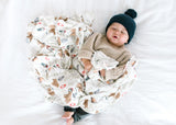 Copper Pearl Knit Swaddle Blanket - Lumberjack