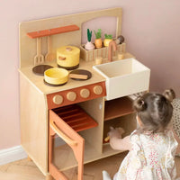 Tiny Land® Modern & Versatile Wooden Kids Play Kitchen