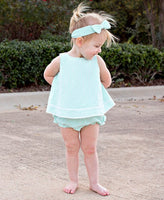 RuffleButts Seersucker Bow Headband