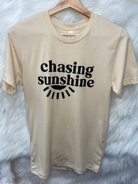 Lovie Apparel Chasing Sunshine Adult Graphic T-Shirt