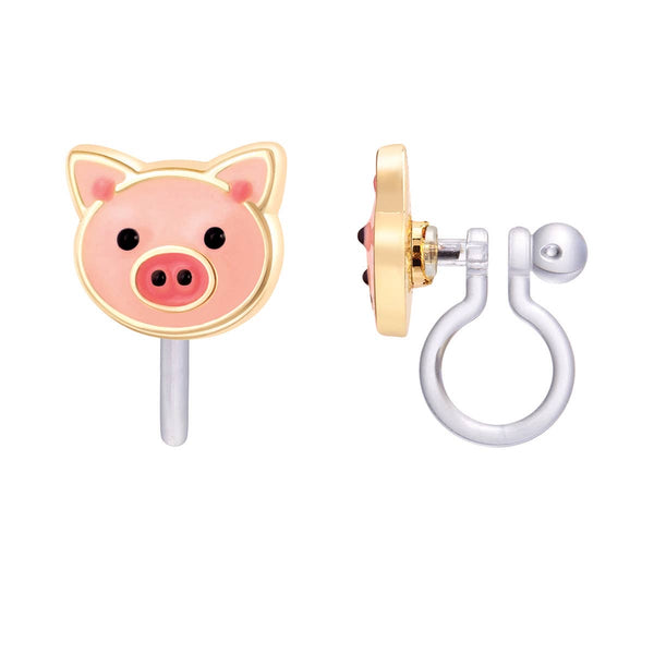 Girl Nation Precious Pig Cutie Clip-On Earrings